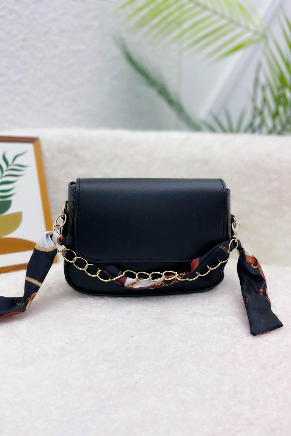 FULARLI  KADIN ÇANTASI