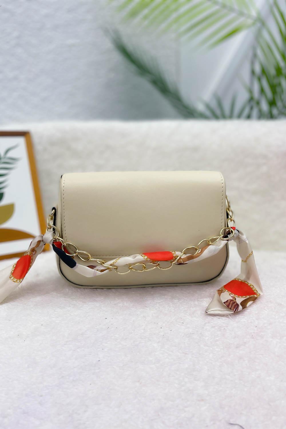 FULARLI  KADIN ÇANTASI