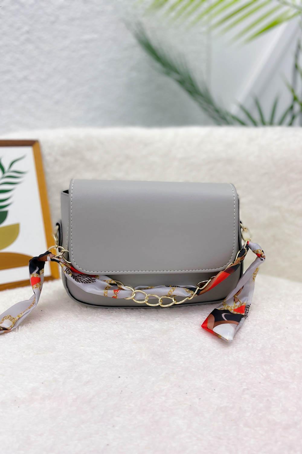 FULARLI  KADIN ÇANTASI