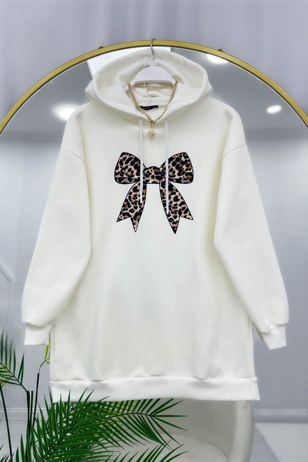 KAPŞONLU LEOPAR FİYONLU 3 İPLİK SWAET