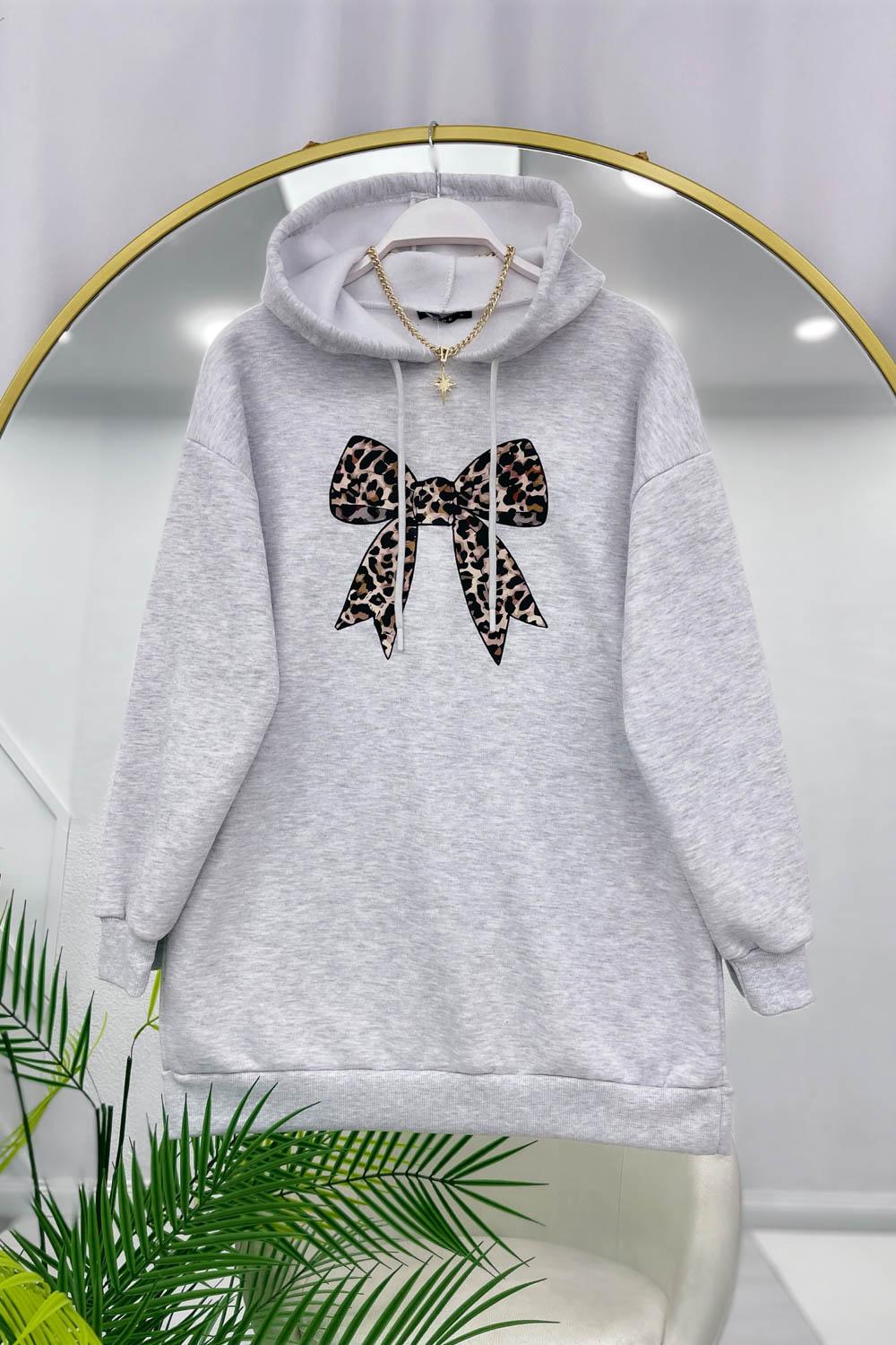 KAPŞONLU LEOPAR FİYONLU 3 İPLİK SWAET