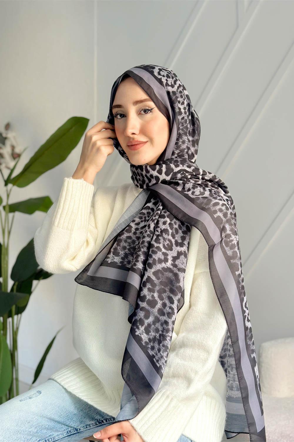 LEOPAR DESEN PAMUK ŞAL