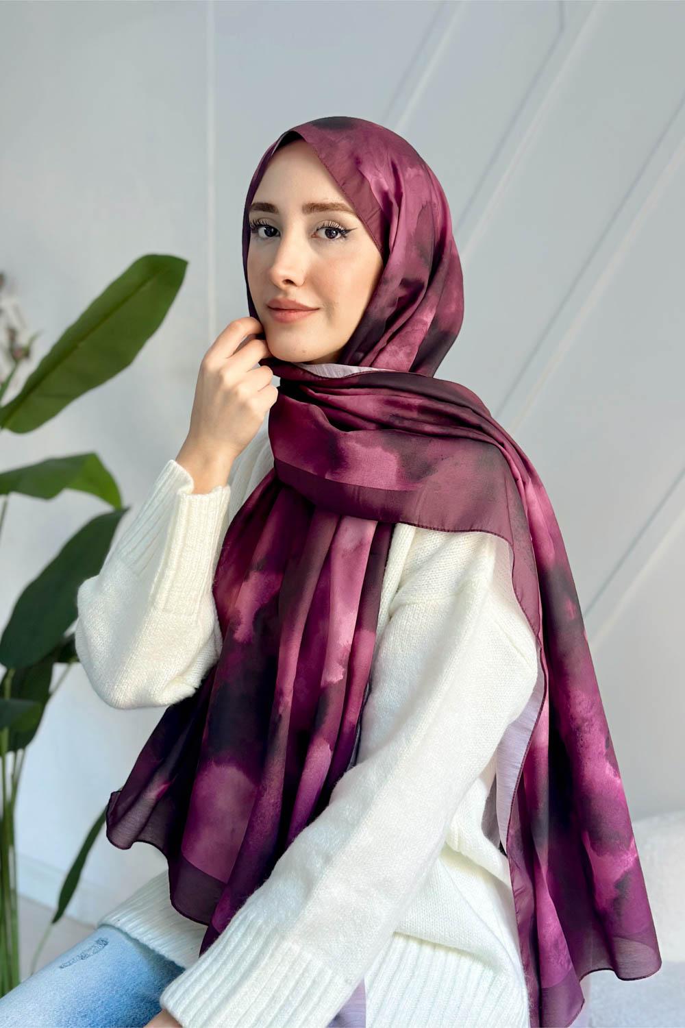 MÜRDÜM SERİSİ FLORAL DESEN  ŞAL