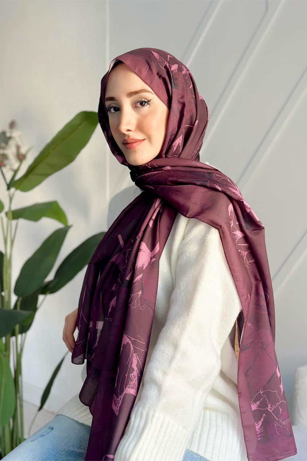 MÜRDÜM SERİSİ FLORAL DESEN  ŞAL