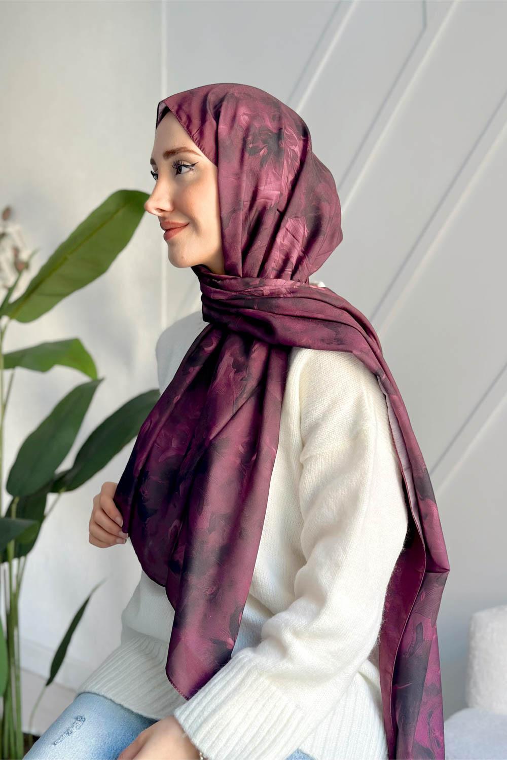 MÜRDÜM SERİSİ FLORAL DESEN  ŞAL