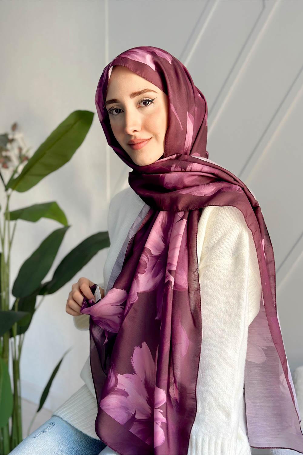 MÜRDÜM SERİSİ FLORAL DESEN  ŞAL