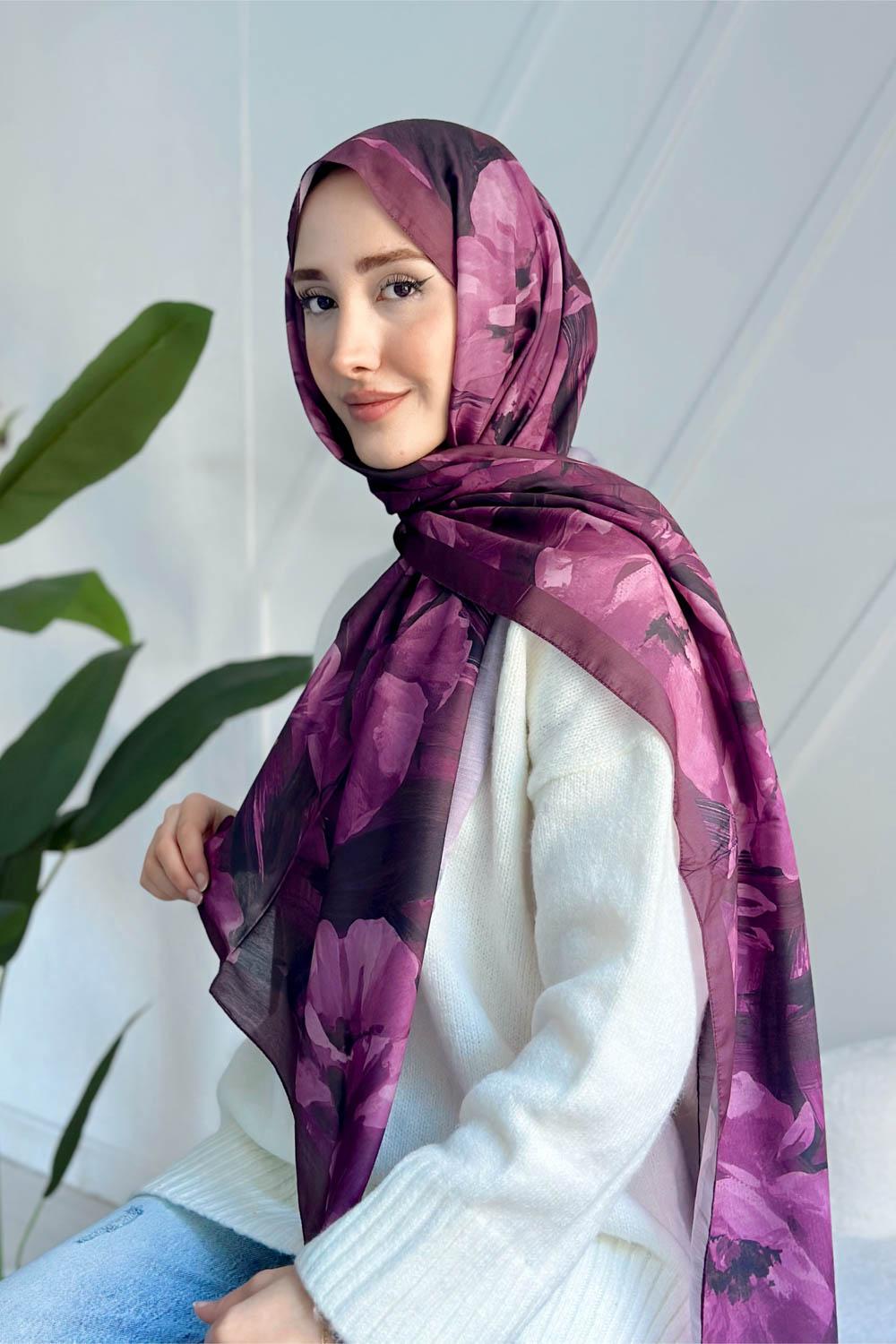 MÜRDÜM SERİSİ FLORAL DESEN  ŞAL