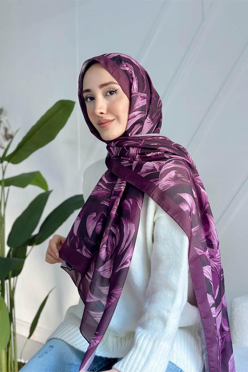 MÜRDÜM SERİSİ FLORAL DESEN  ŞAL