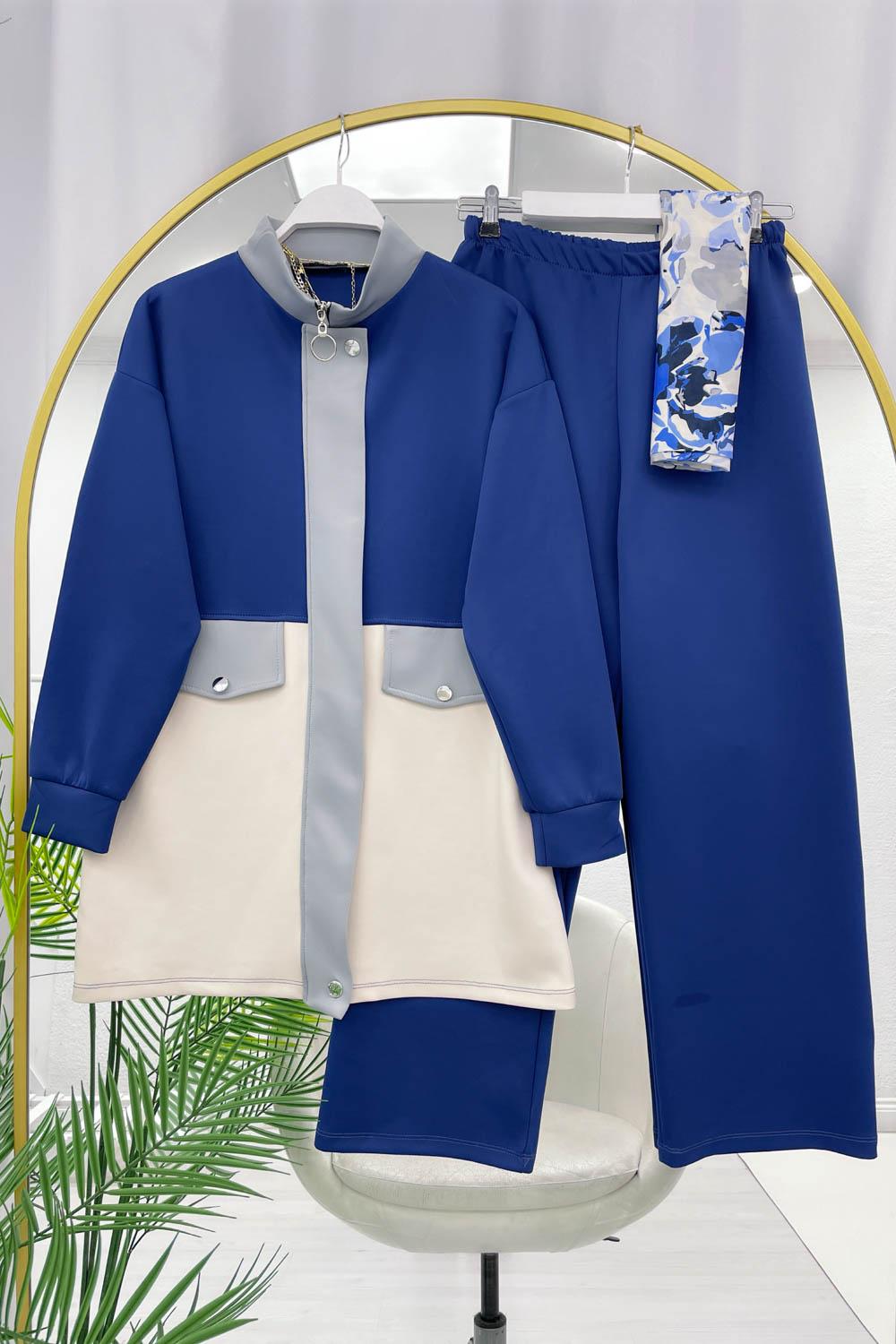 ÖNÜ ŞERİT DETAYLI KADIN TAKIM