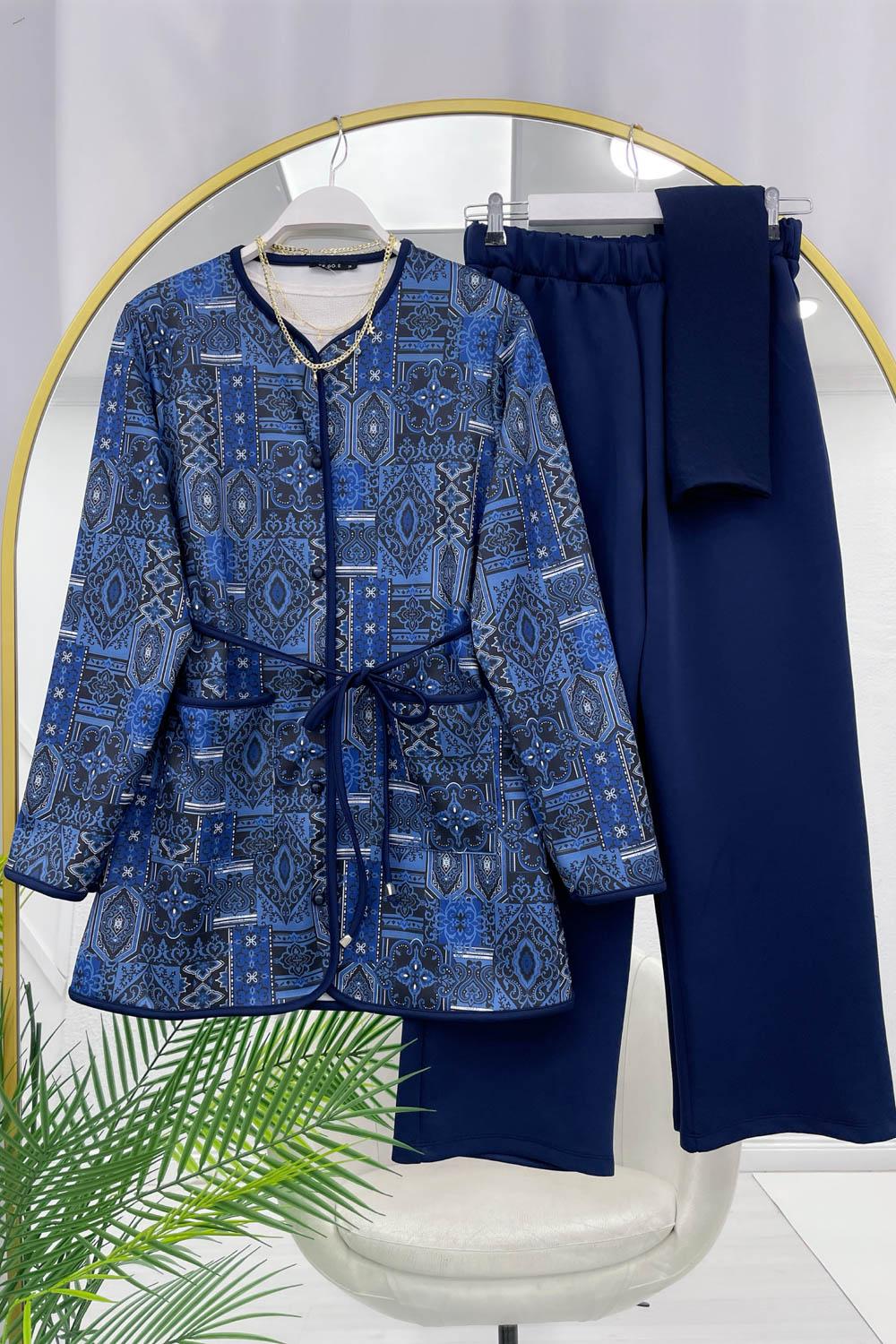 ETNİK DESEN PANTOLON KADIN SCUBA TAKIM