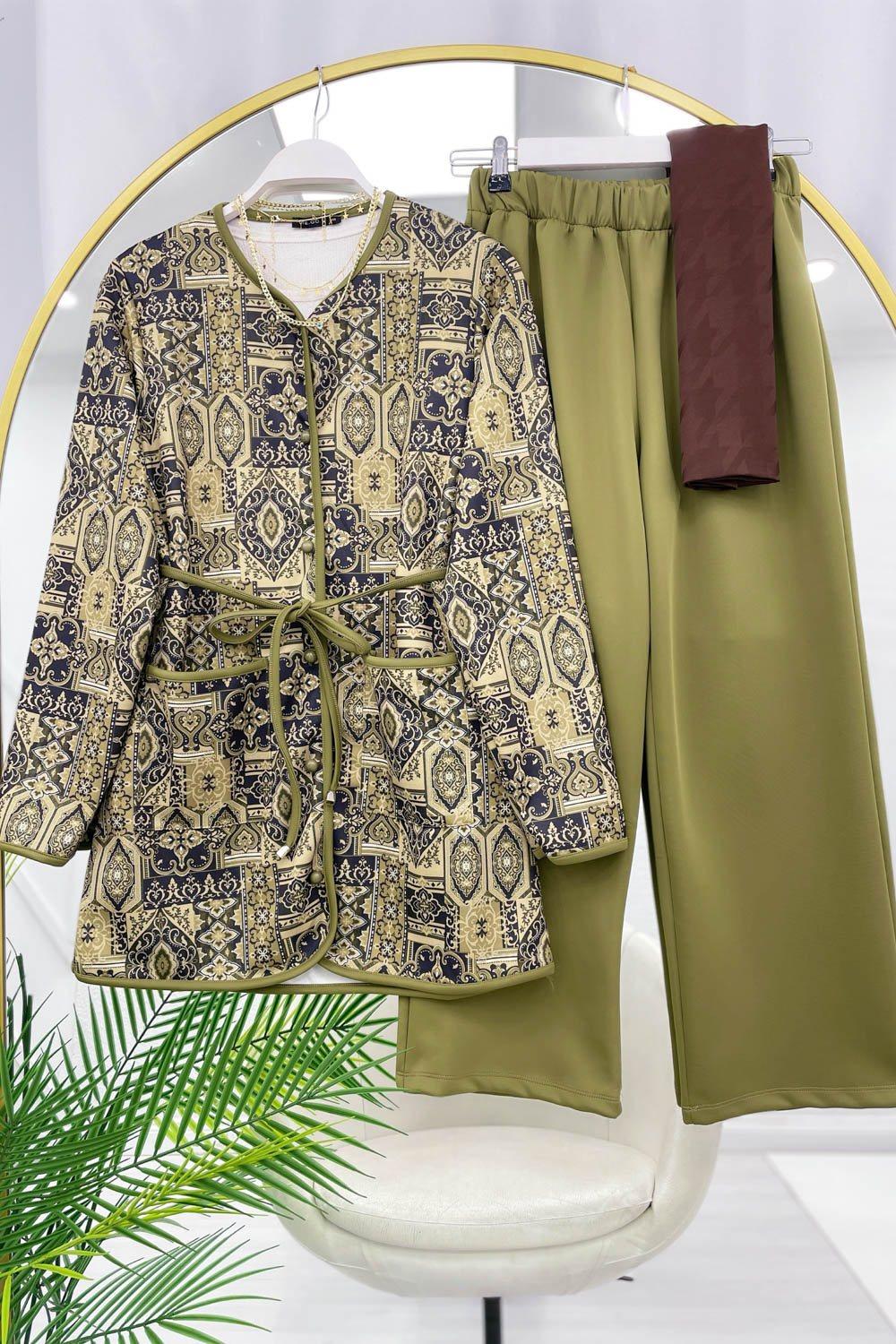 ETNiK DESEN PANTOLON KADIN SCUBA TAKIM