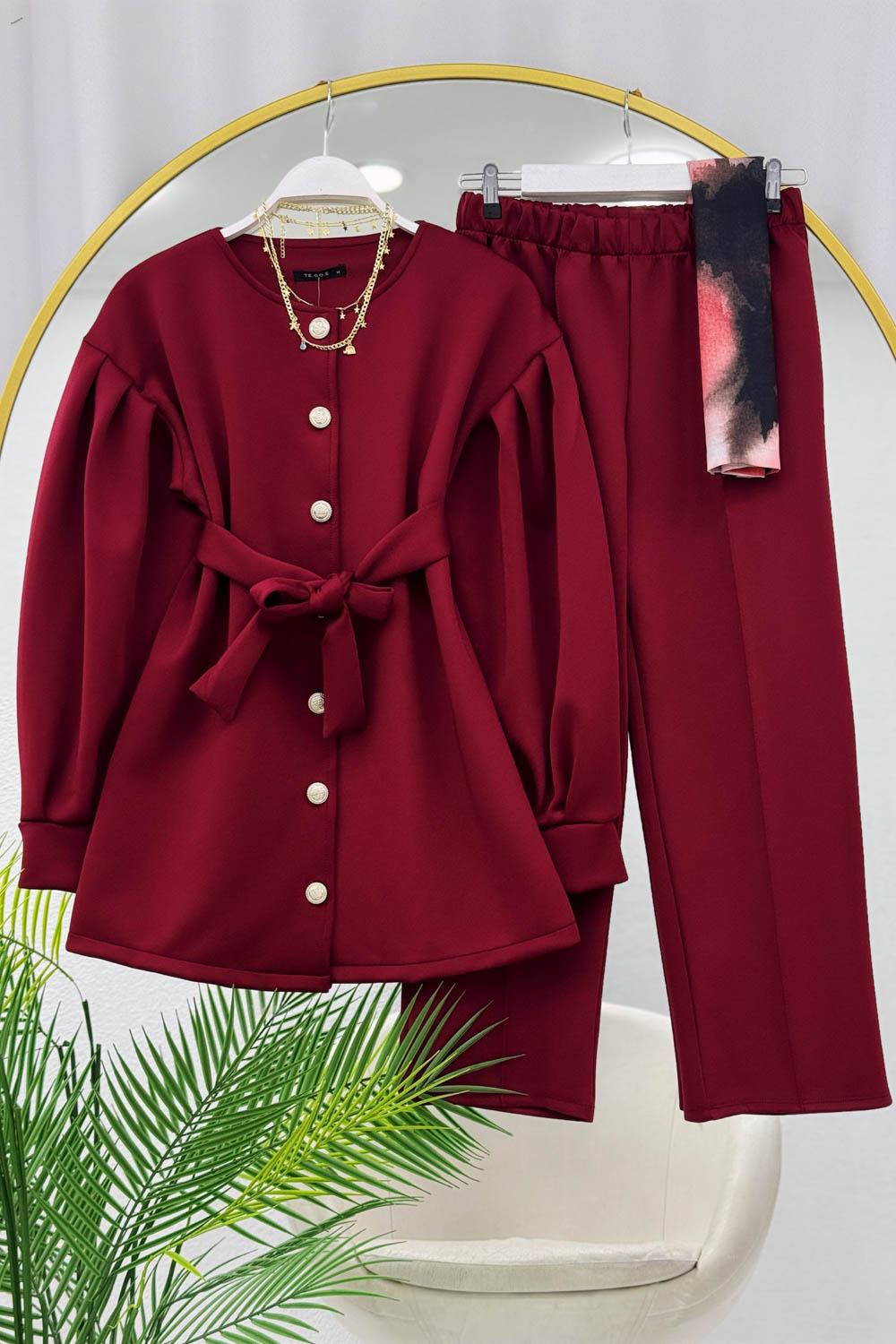 BALON KOLLU DÜĞME DETAYLI OYSO TAKIM