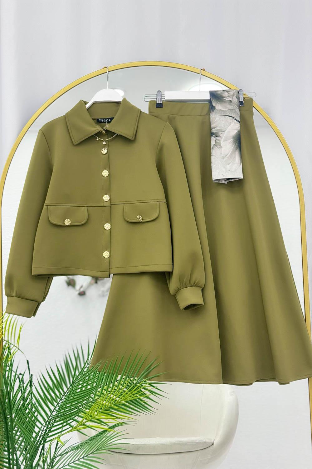 SAHTE CEP DETAYLI KADIN ETEKLİ TAKIM