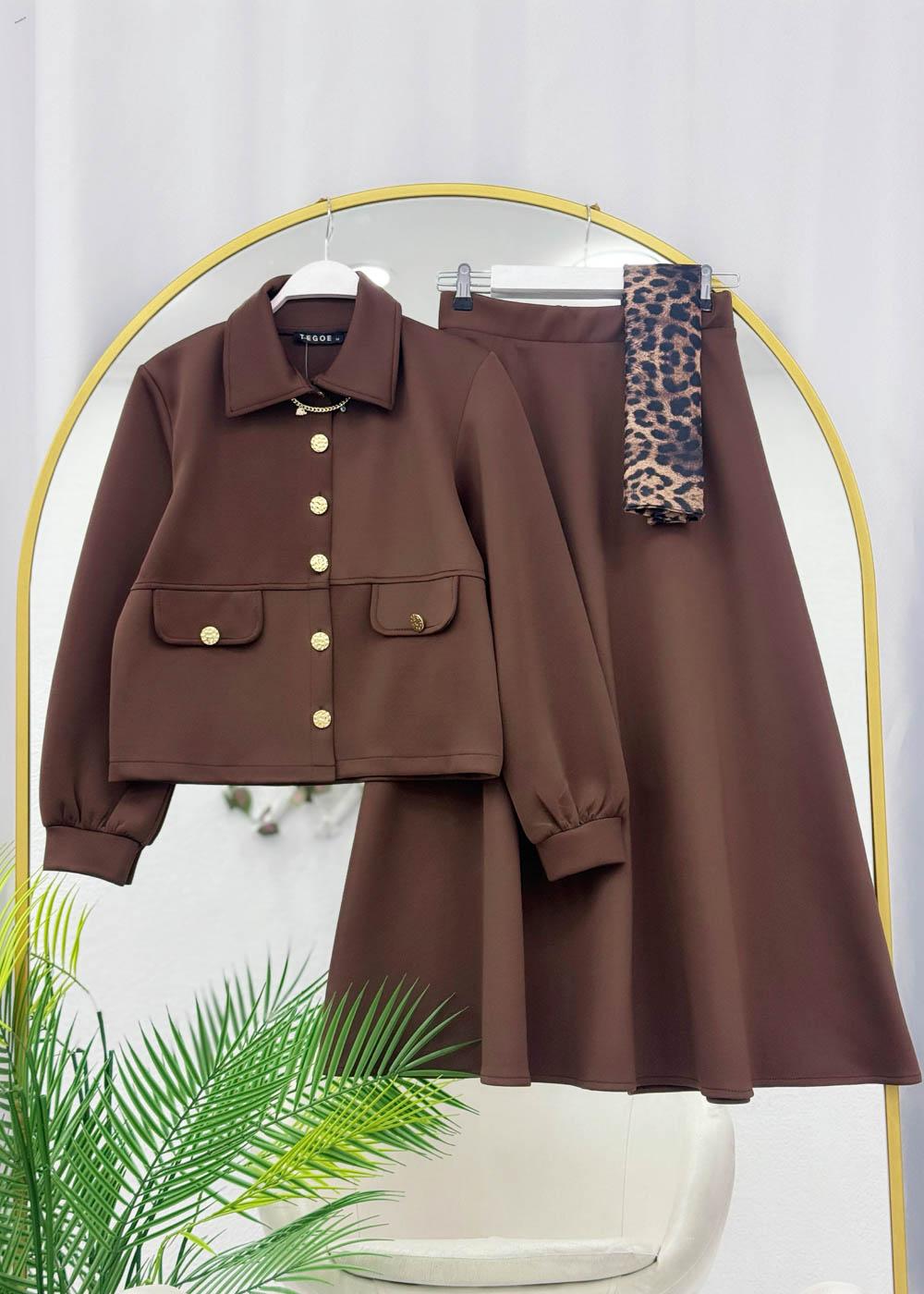 SAHTE CEP DETAYLI KADIN ETEKLİ TAKIM