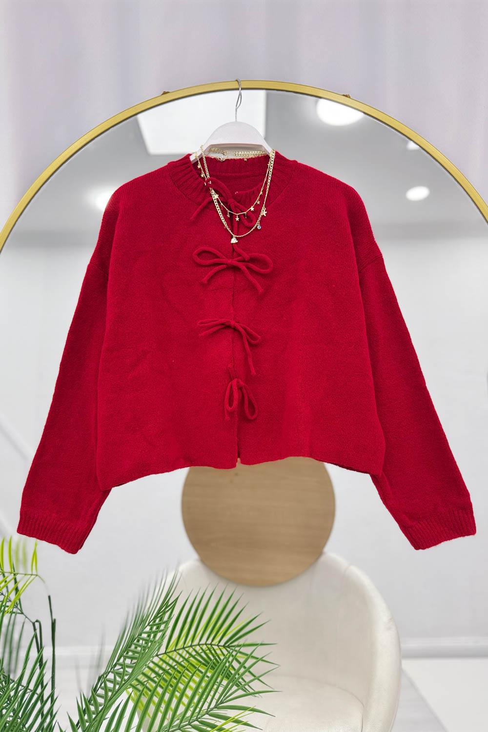 ÖNÜ FİYONK BAĞLAMALI KADIN HIRKA