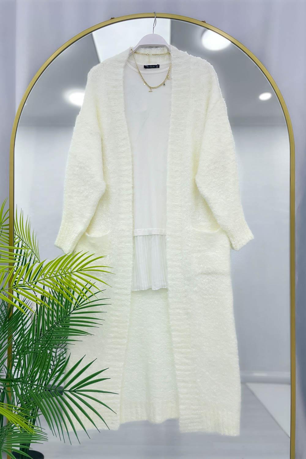 MAXİ BOY YUMOŞ CEPLİ HIRKA