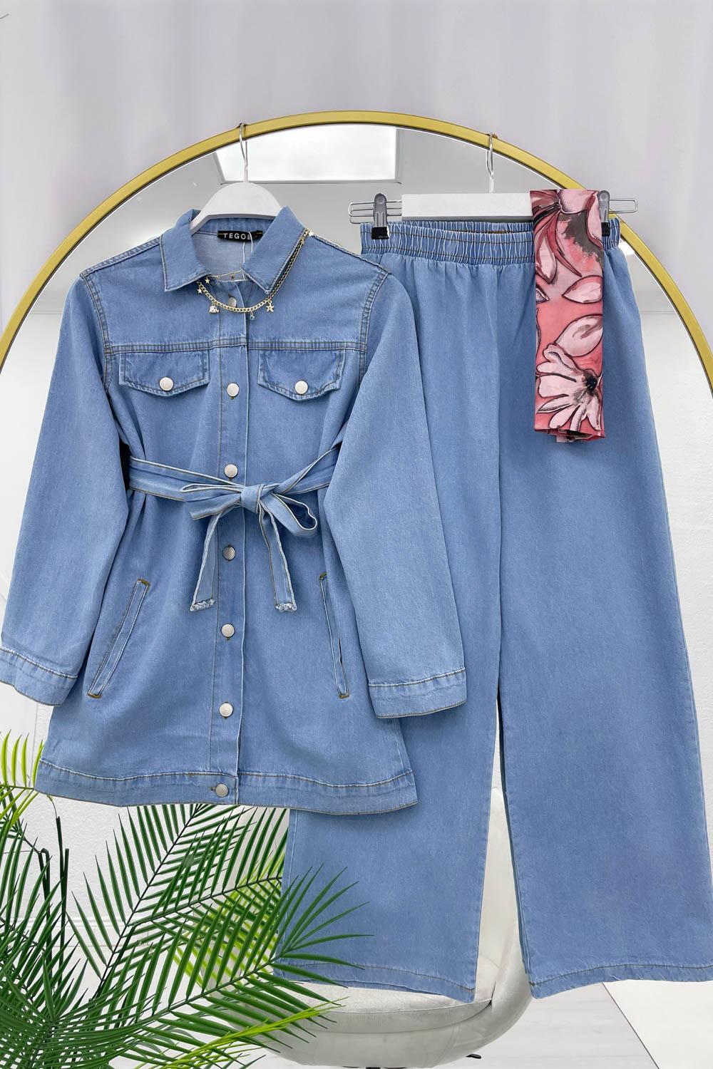 SAHTE CEP DETAYLI KADIN KOT TAKIM