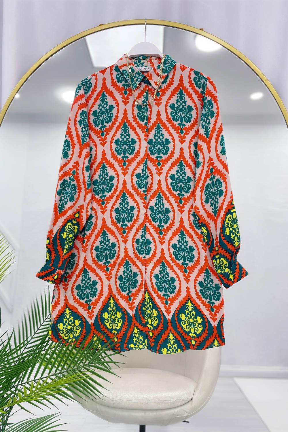 ŞAL DESEN VİSKON GÖMLEK