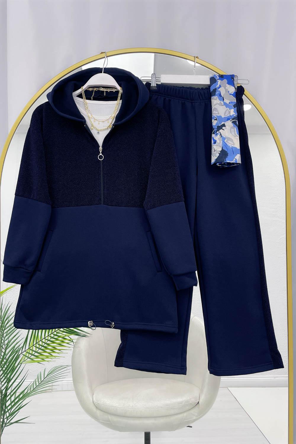 YARIM SİM DETAYLI KADIN SPOR TAKIM