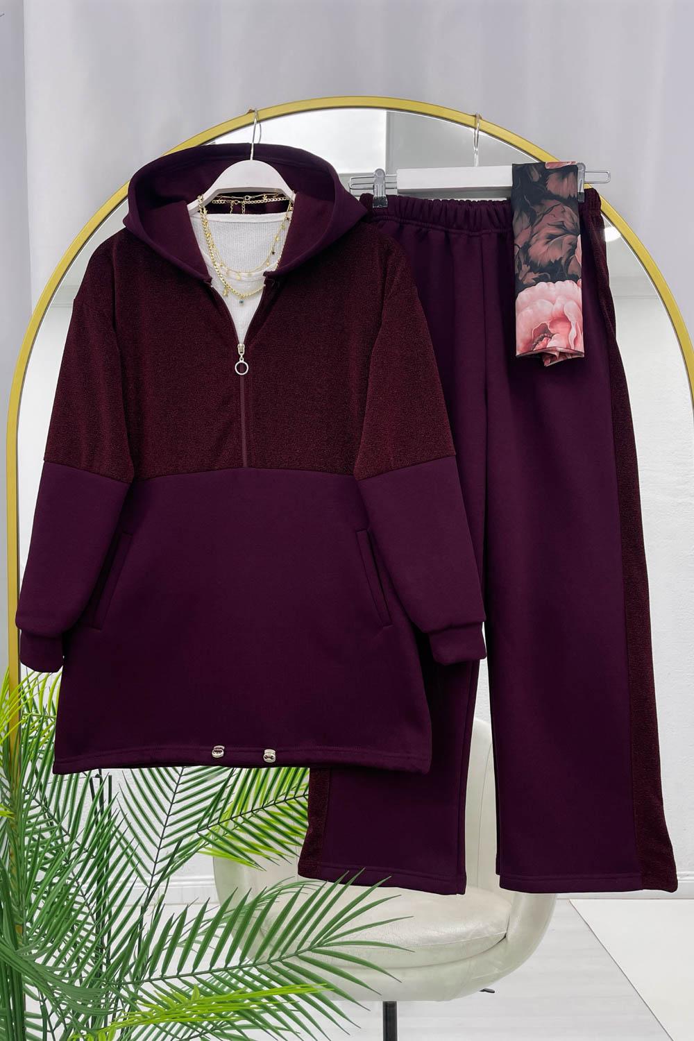 YARIM SİM DETAYLI KADIN SPOR TAKIM