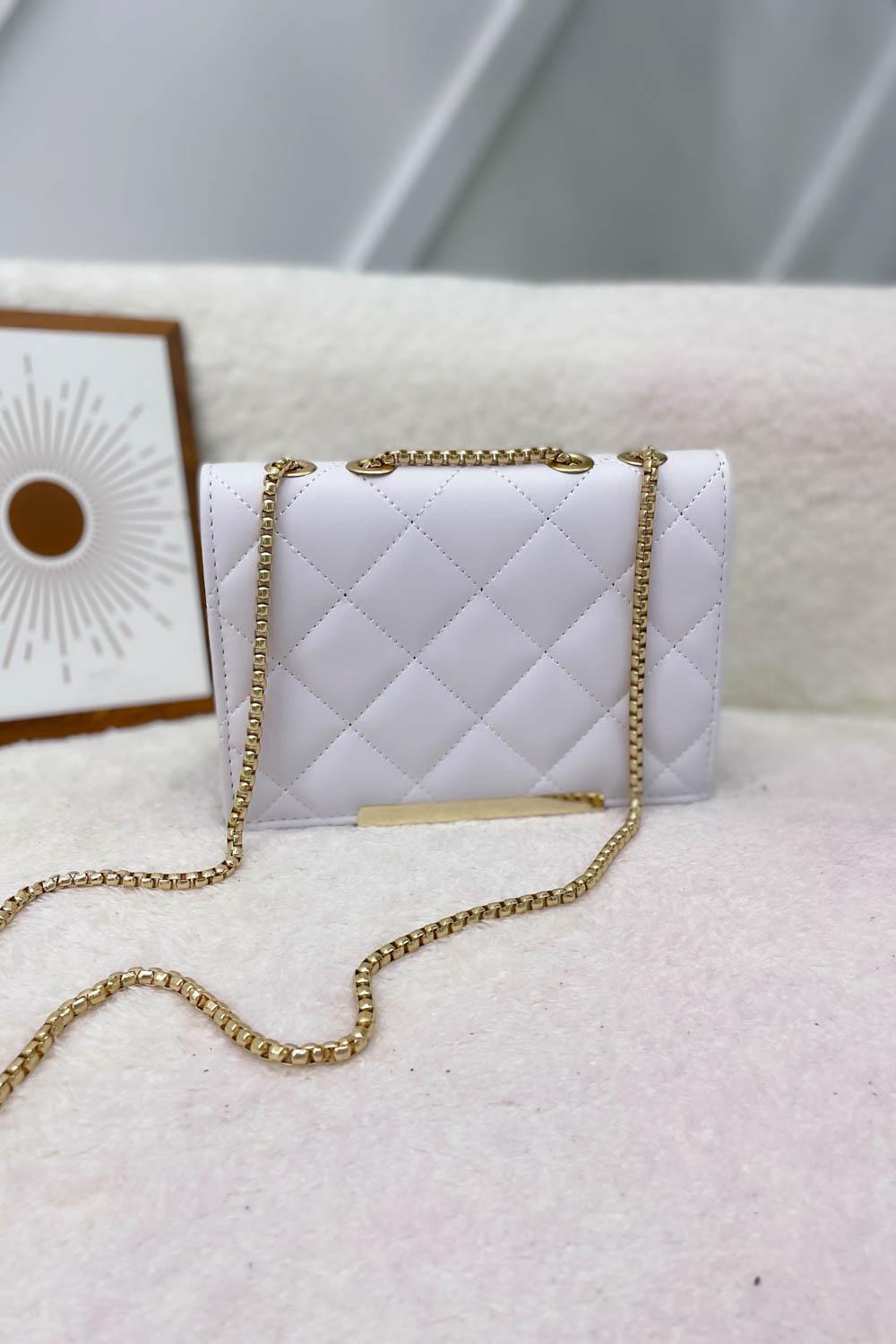 GOLD ZİNCİRLİ KAPAKLI KADIN ÇANTASI