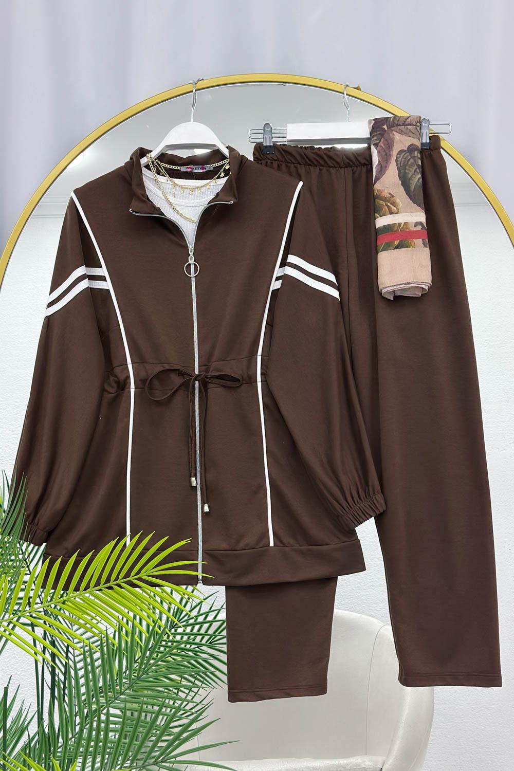 BELDEN BAĞCIKLI BEYAZ BİYELİ SPOR TAKIM