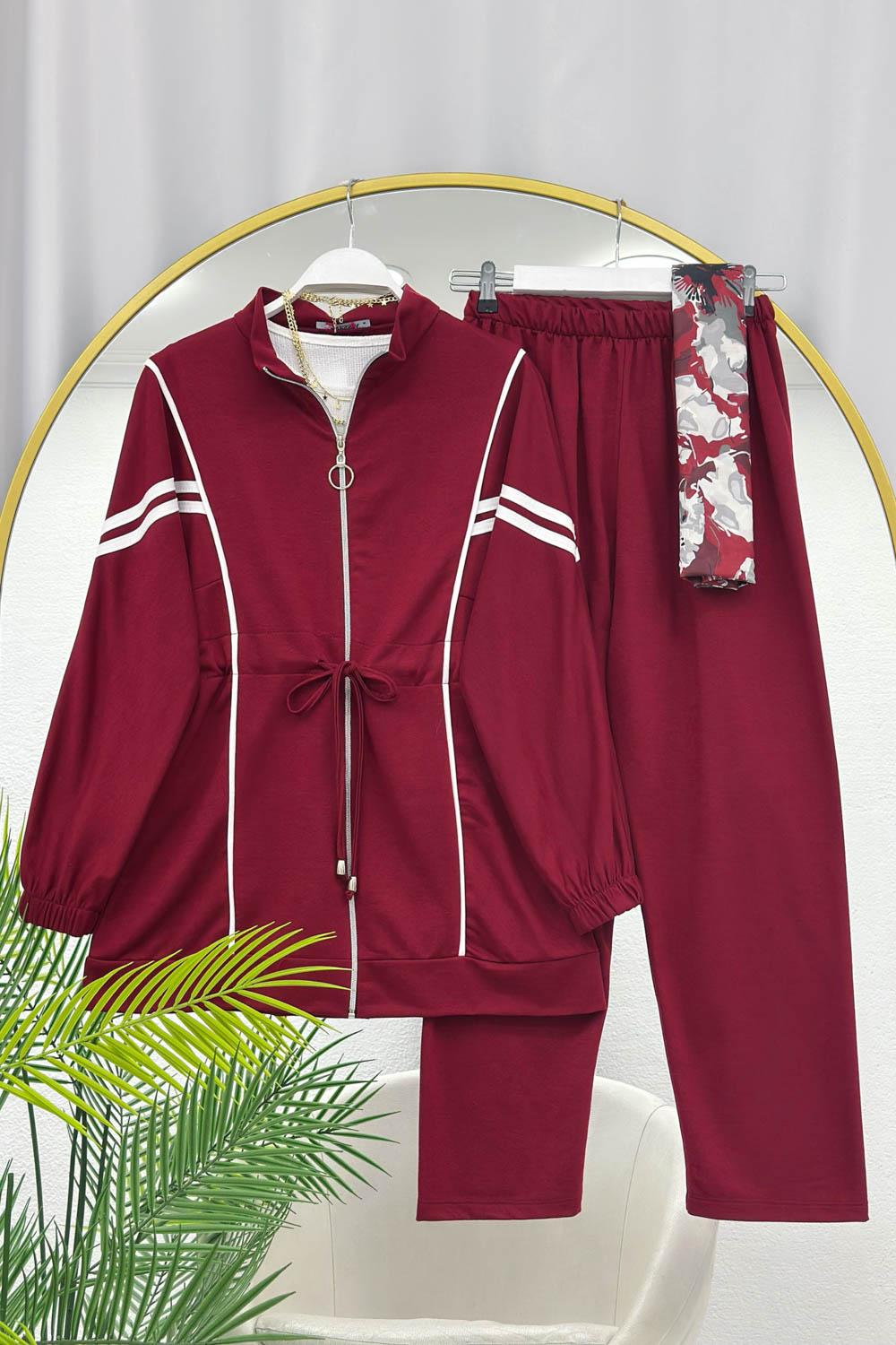 BELDEN BAĞCIKLI BEYAZ BİYELİ SPOR TAKIM