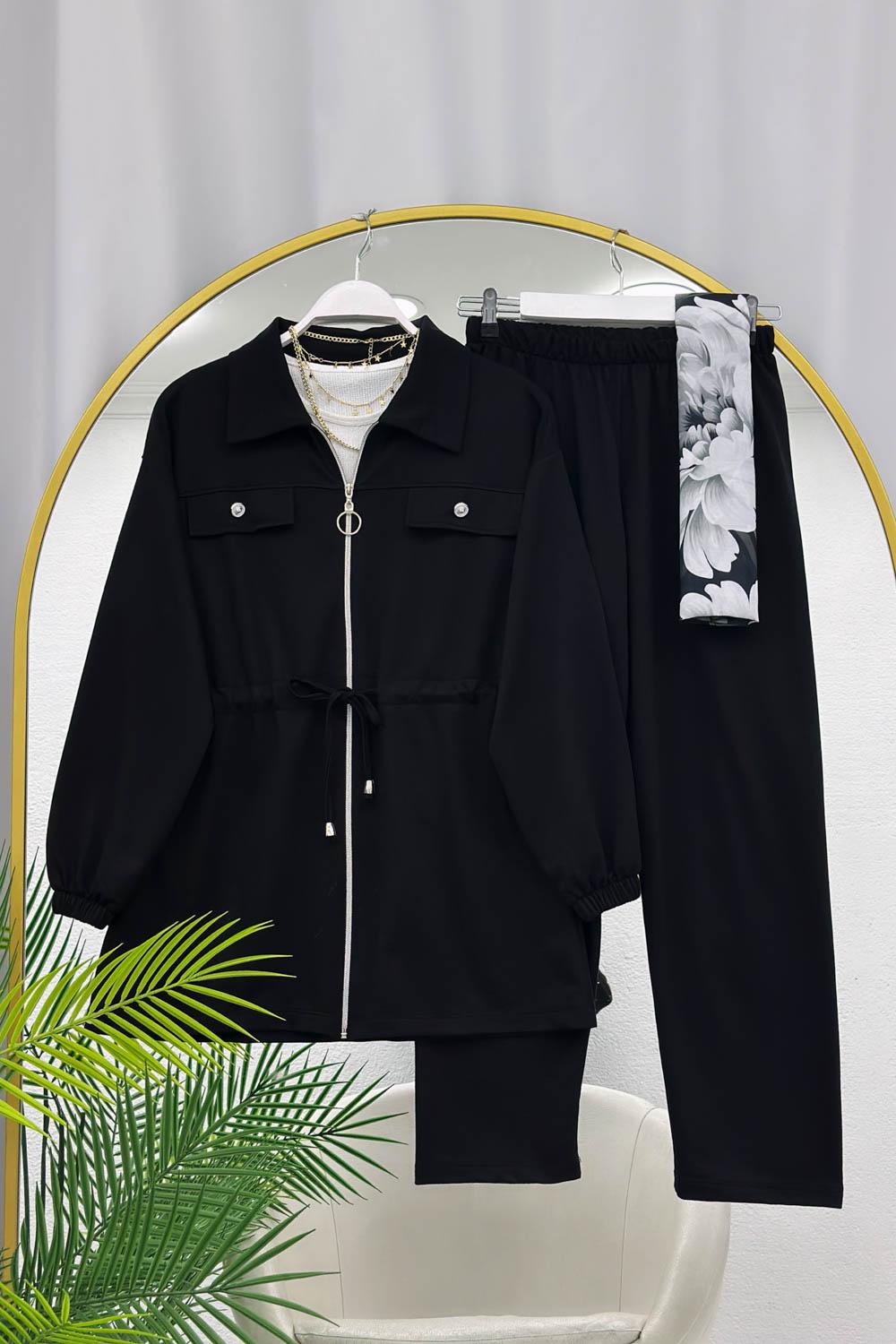 POLO YAKA FERMUARLI KADIN SPOR TAKIM