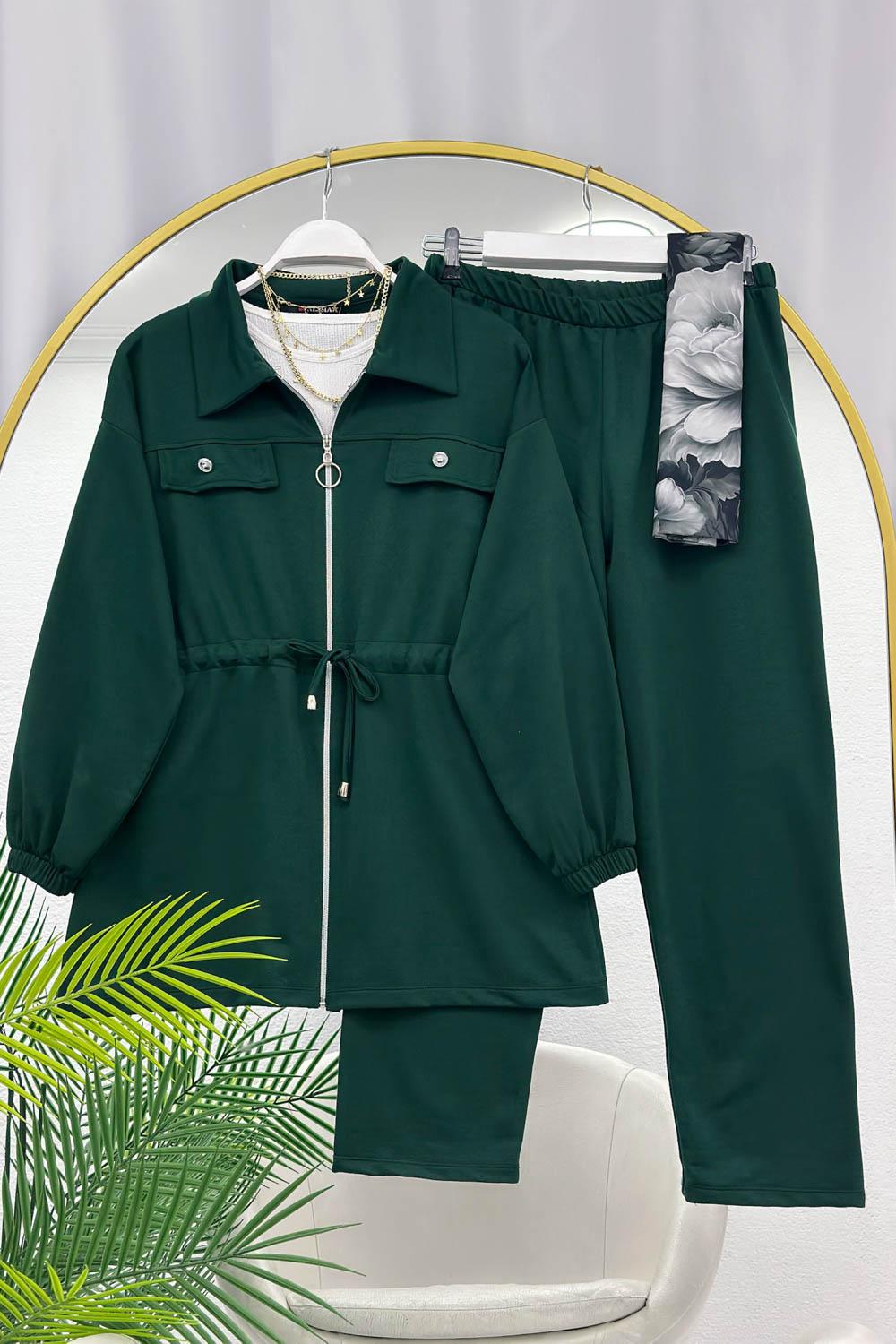 POLO YAKA FERMUARLI KADIN SPOR TAKIM