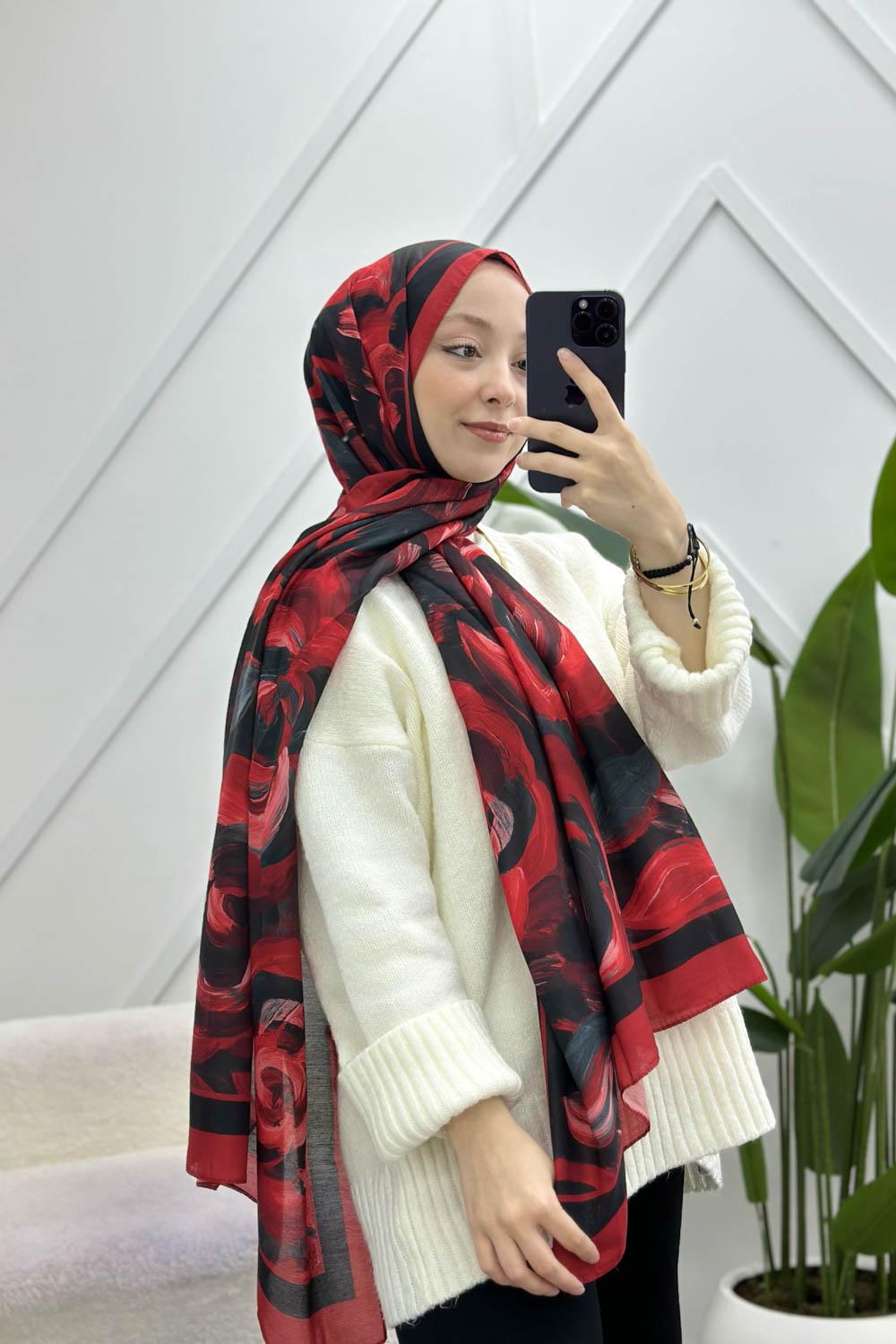 KIRMIZI SERİSİ  PAMUK ŞAL