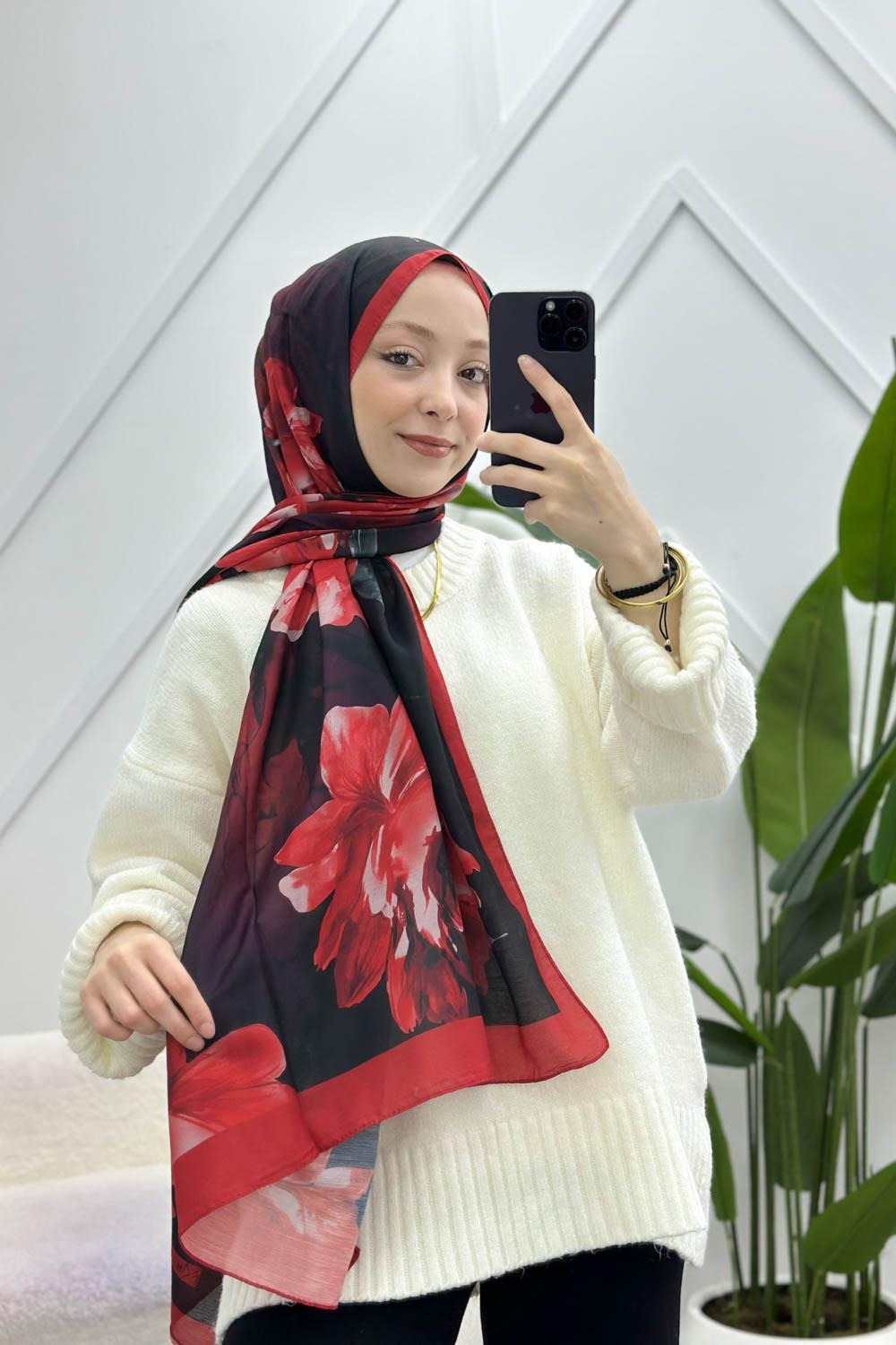 KIRMIZI SERİSİ  PAMUK ŞAL