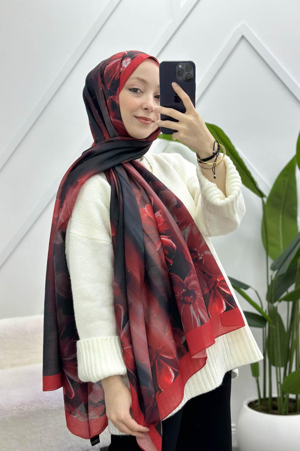 KIRMIZI SERİSİ  PAMUK ŞAL