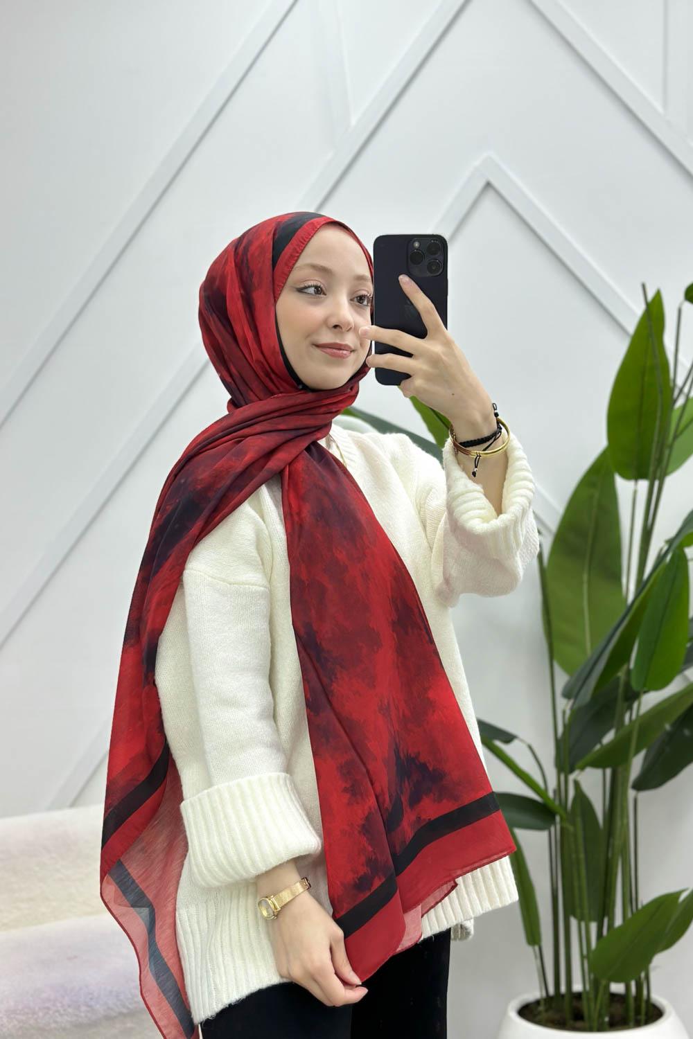 KIRMIZI SERİSİ  PAMUK ŞAL