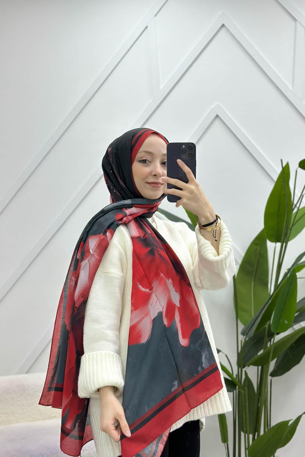 KIRMIZI SERİSİ  PAMUK ŞAL