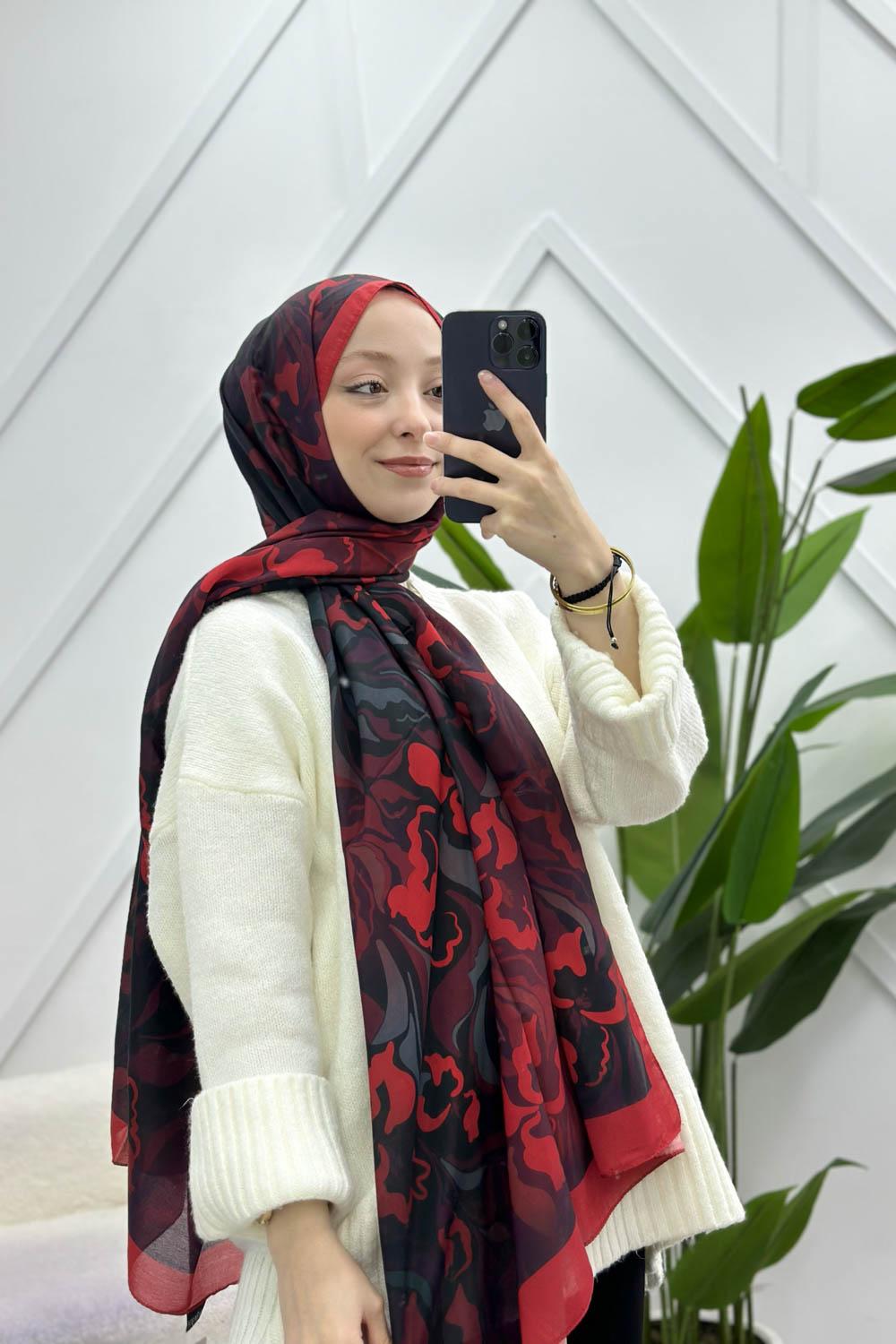 KIRMIZI SERİSİ  PAMUK ŞAL