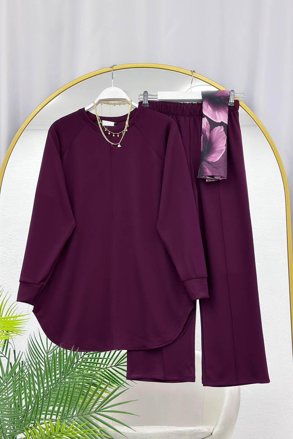 ÖNÜ ÇİZGİ DETAYLI PENYE KADIN SPOR TAKIM