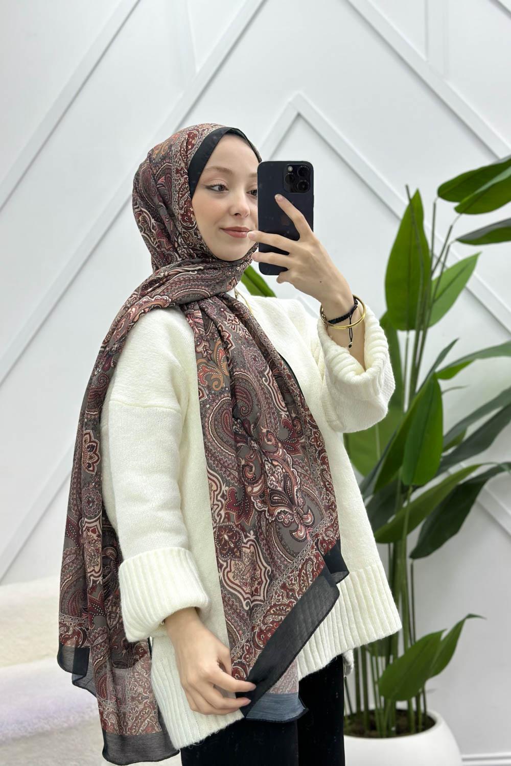 OTANTİK DESENLİ PAMUK ŞAL