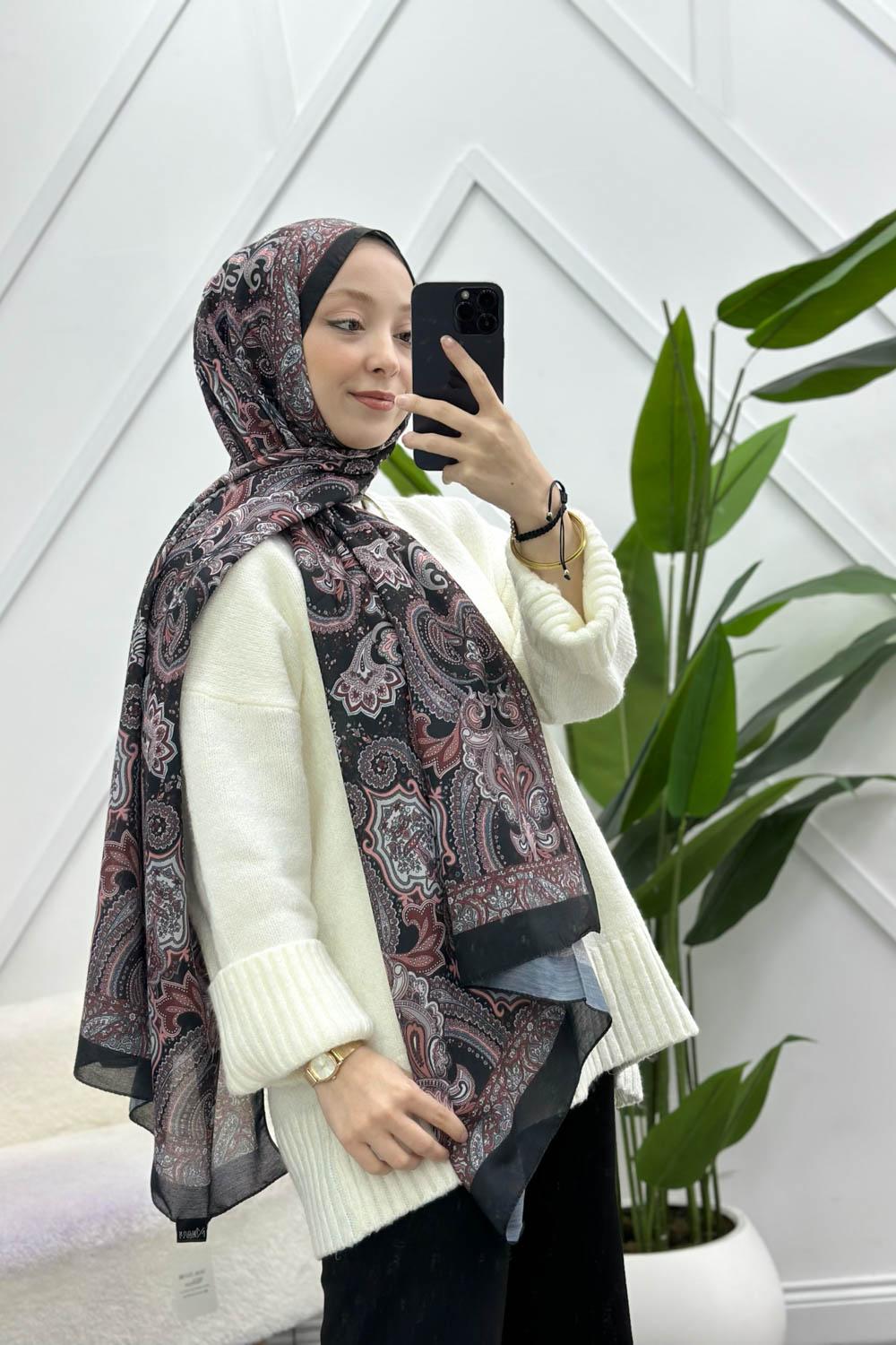 OTANTİK DESENLİ PAMUK ŞAL