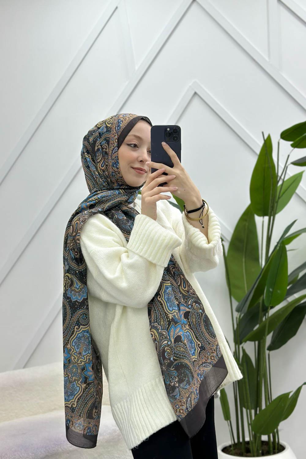 OTANTİK DESENLİ PAMUK ŞAL