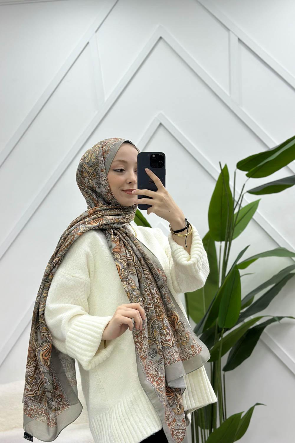 OTANTİK DESENLİ PAMUK ŞAL