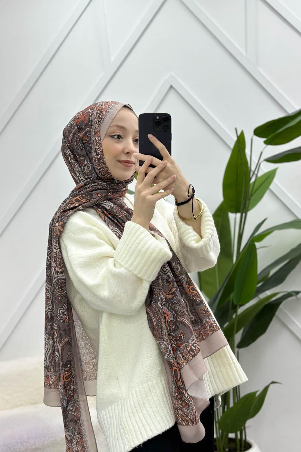 OTANTİK DESENLİ PAMUK ŞAL