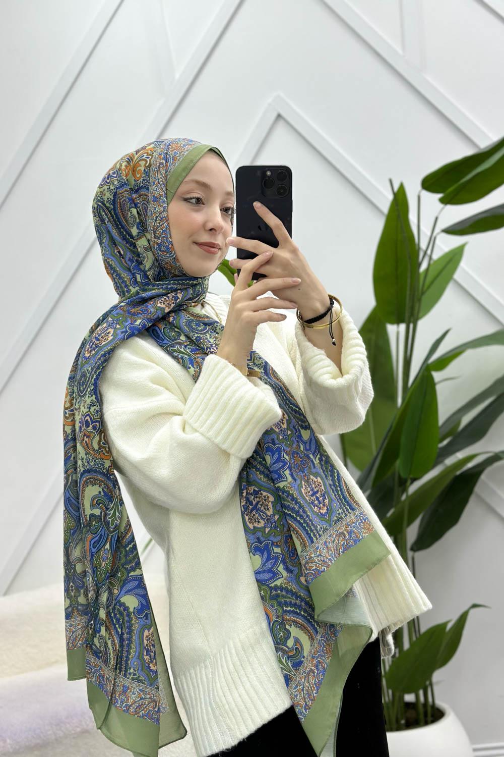 OTANTİK DESENLİ PAMUK ŞAL