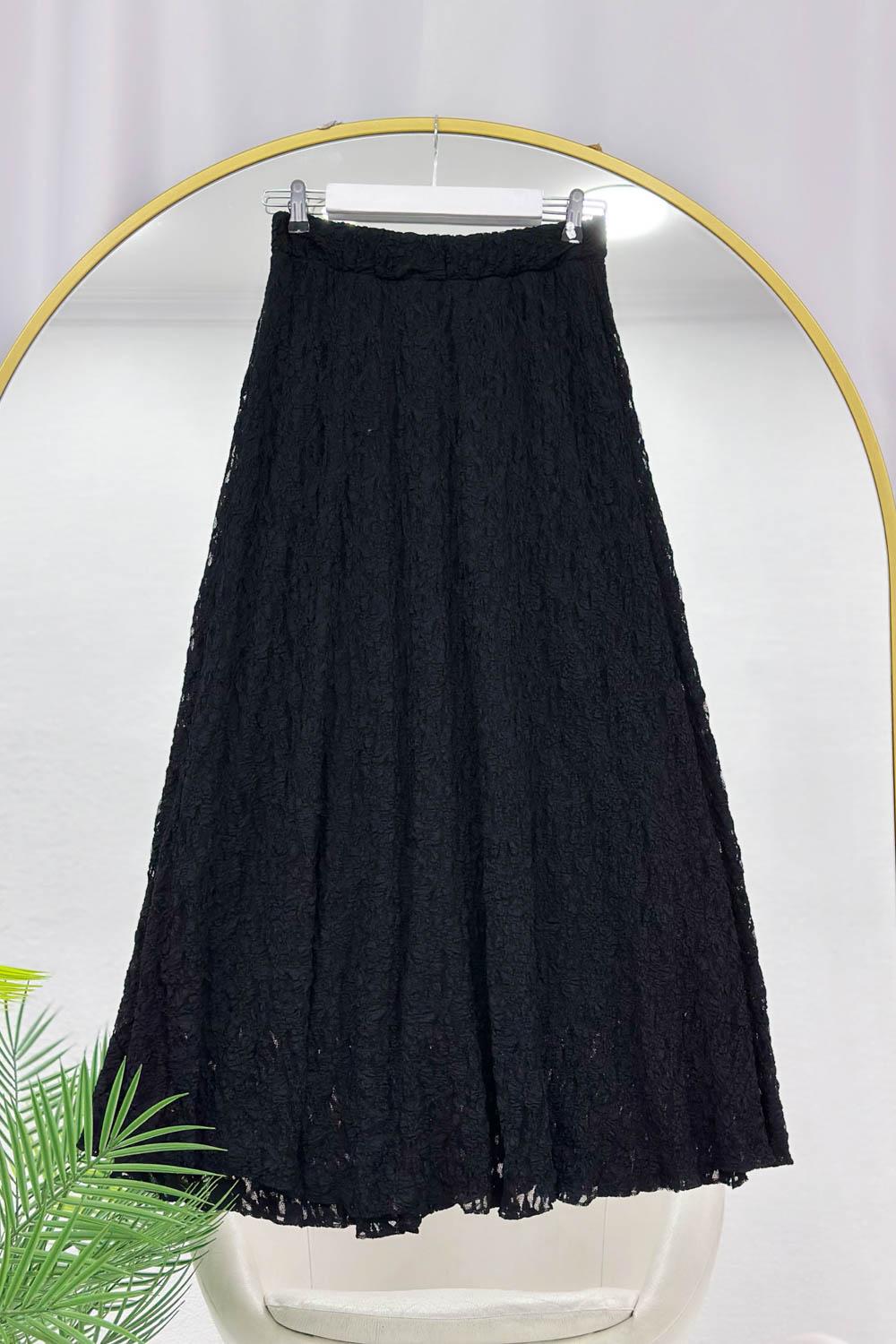 DÖKÜMLÜ DANTELLİ KADIN ETEK