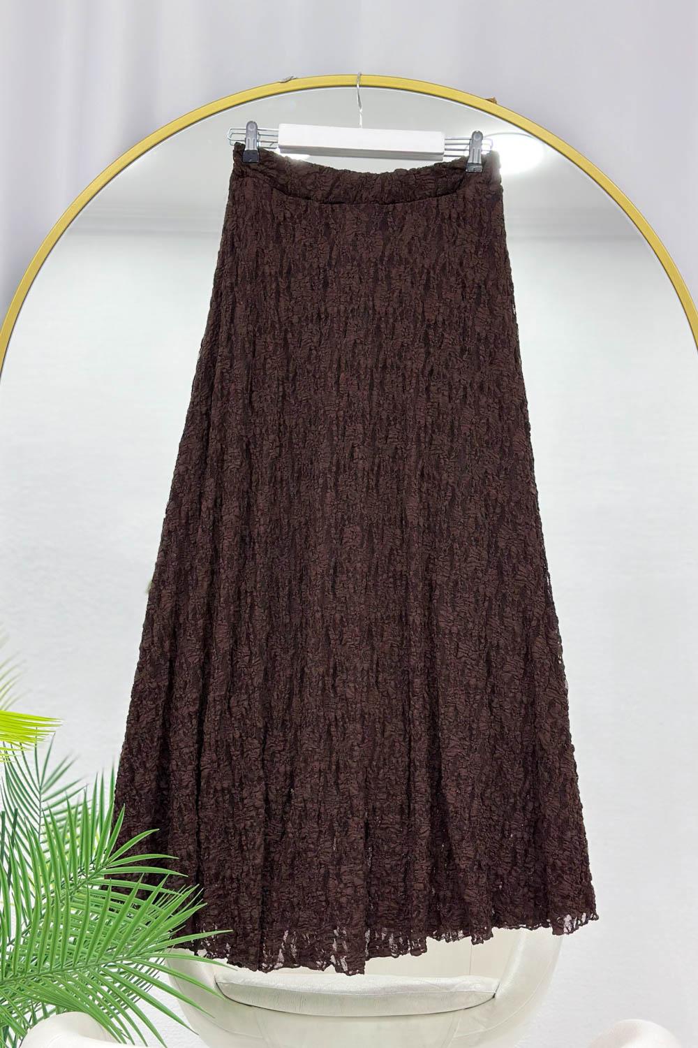 DÖKÜMLÜ DANTELLİ KADIN ETEK