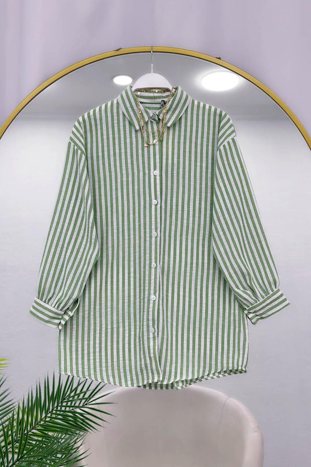 ÇİZGİLİ KADIN GÖMLEK