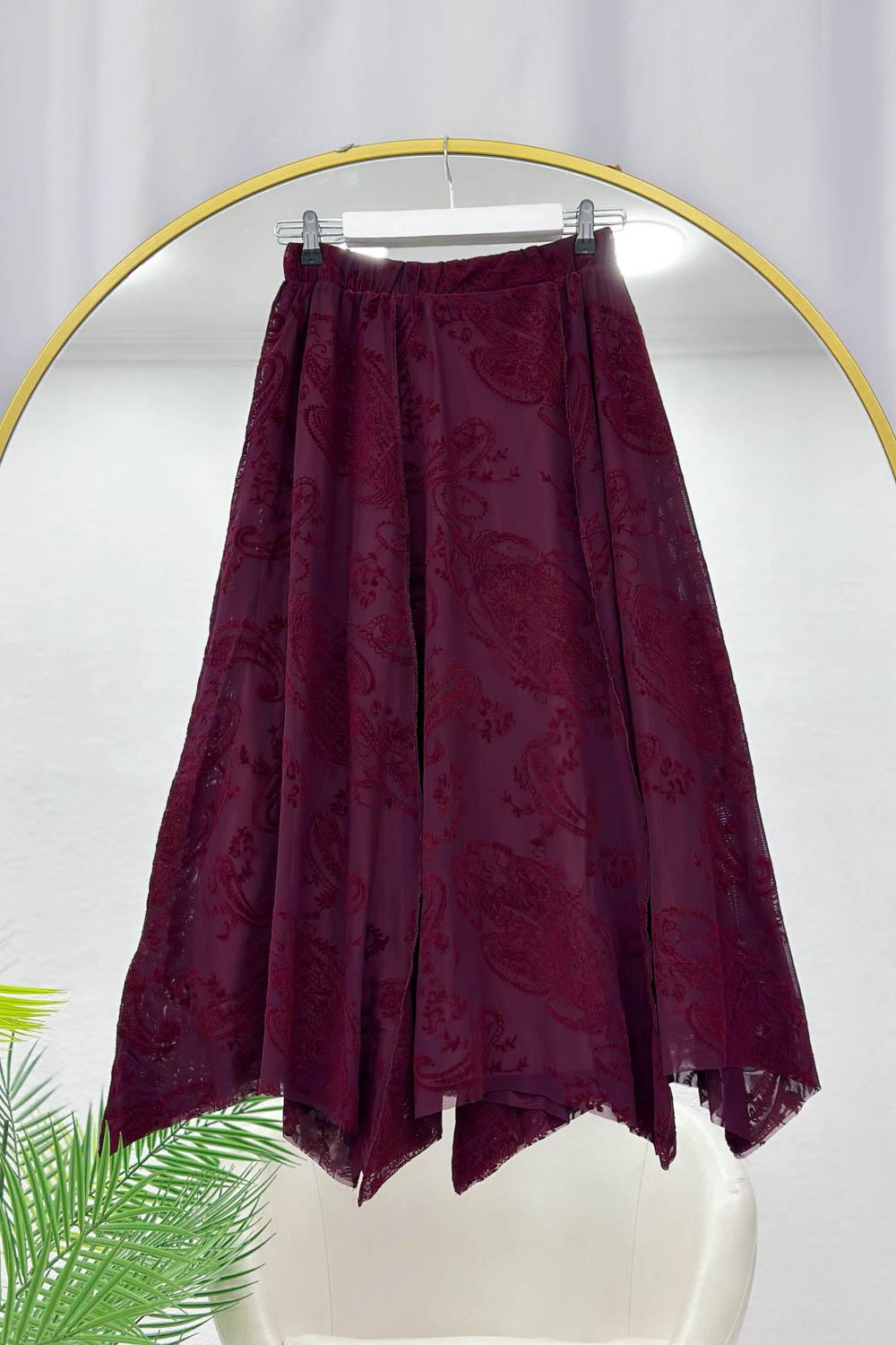 KADİFE DESENLİ KADIN ETEK