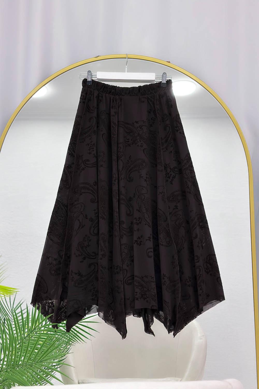 KADİFE DESENLİ KADIN ETEK