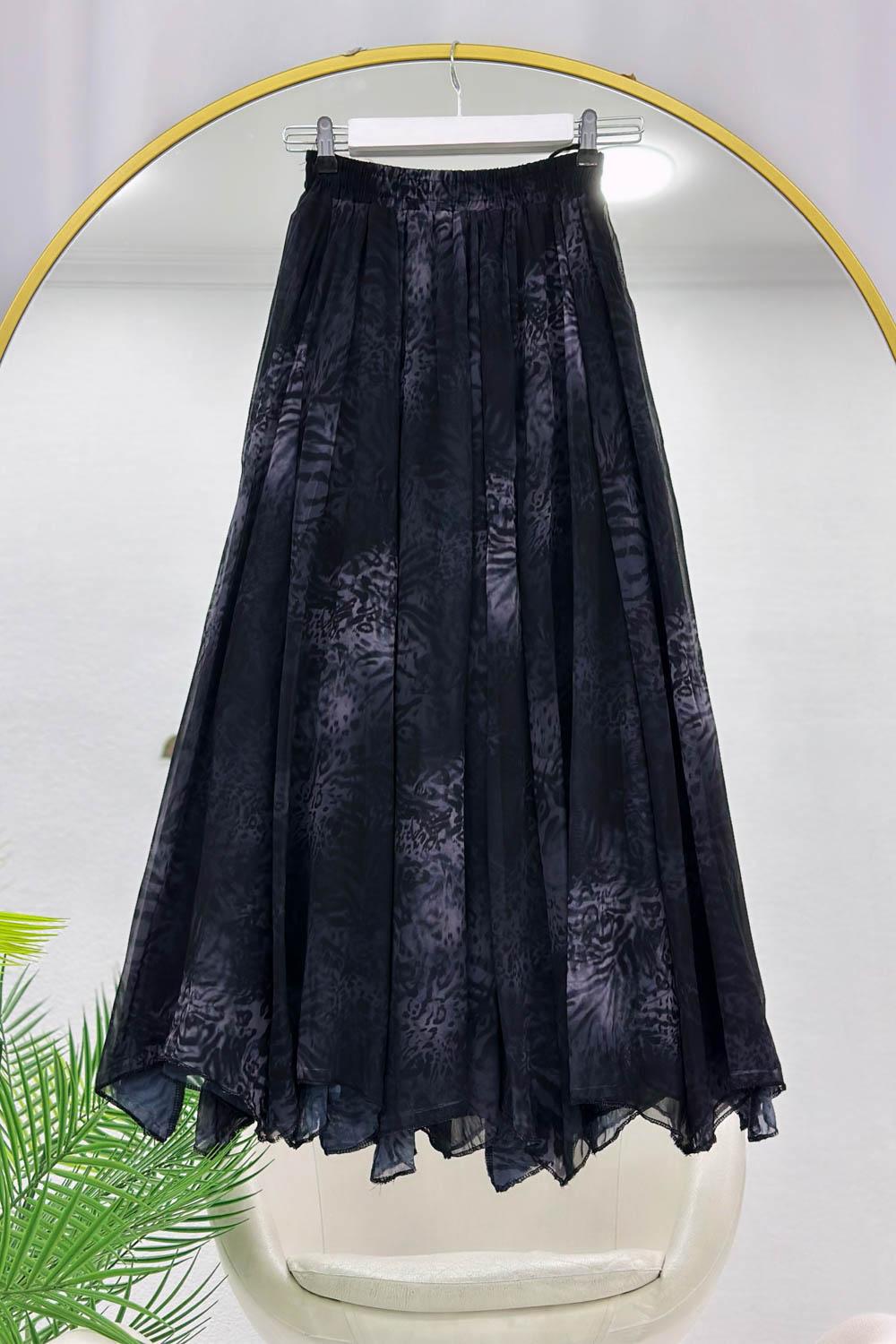 LEOPAR DESENLİ ASTARLI KADIN ETEK