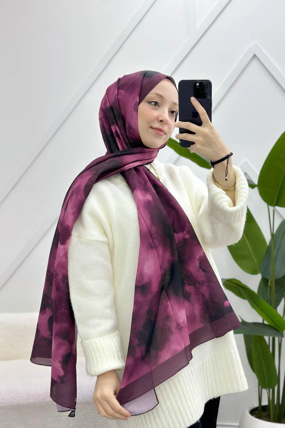 MÜRDÜM SERİSİ FLORAL DESEN  ŞAL