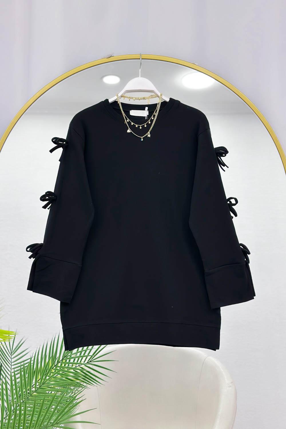 KOLLARI FİYONK DETAYLI OYSHO KUMAŞ KADIN TUNİK